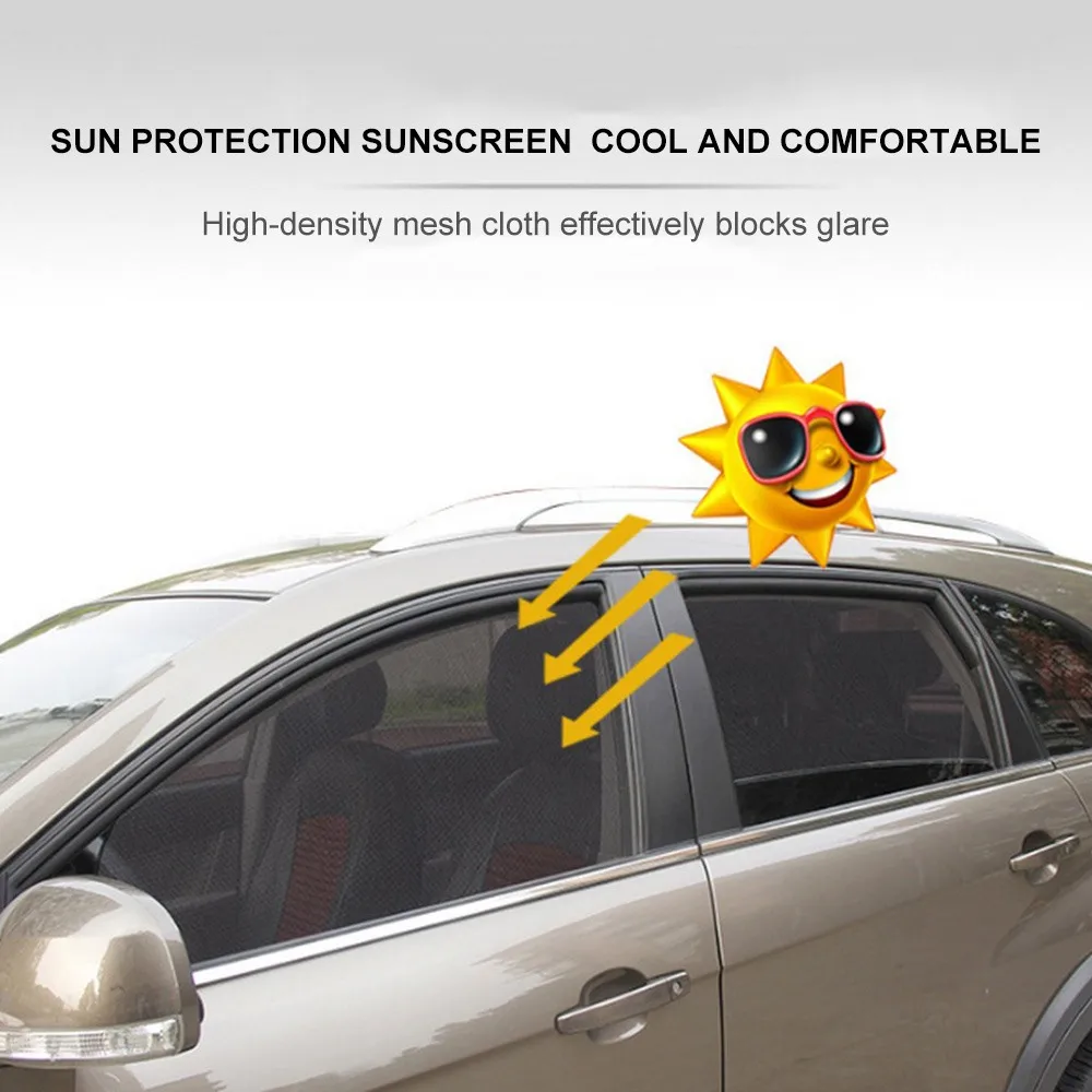 Универсальное магнитное боковое окно автомобиля Солнцезащитная Защита от солнца занавеска Летняя Сетка автомобильное окно