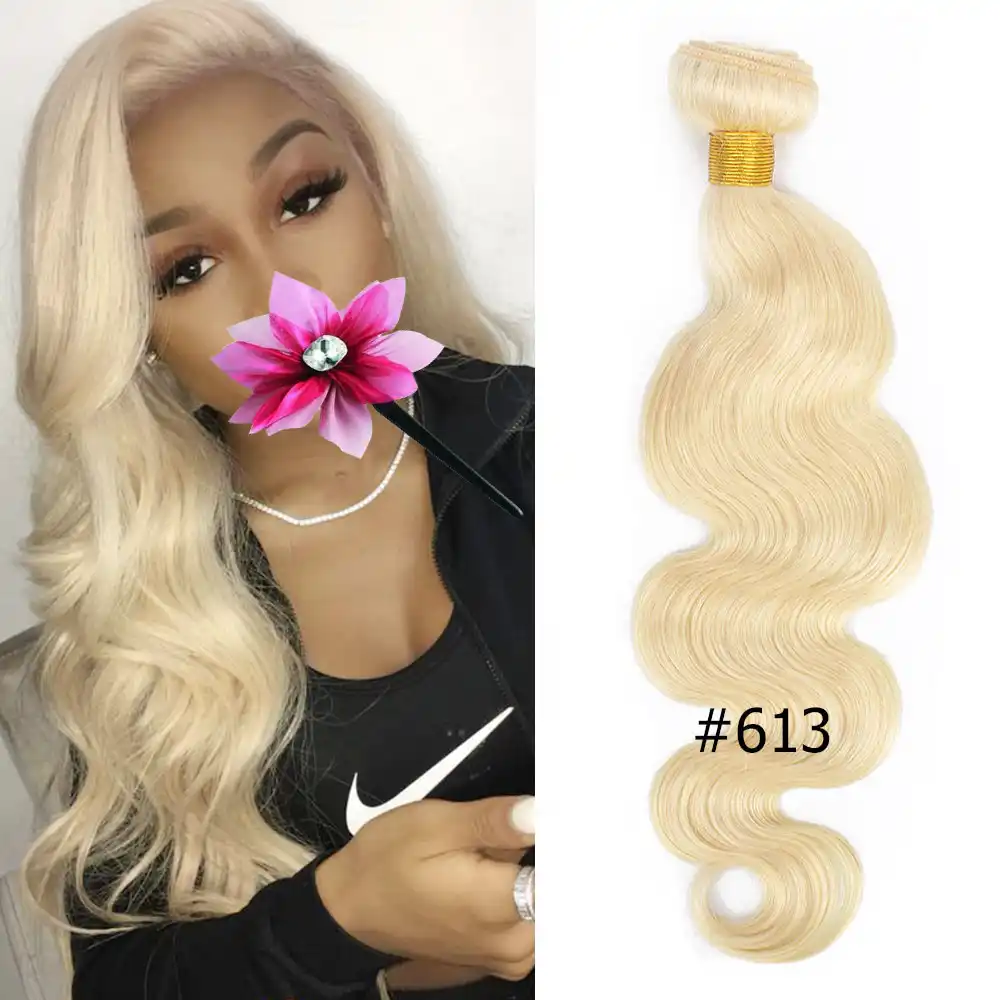 Bobbi Collection 1 Bundle Color 613 Platinum Blonde Dark Root 1b