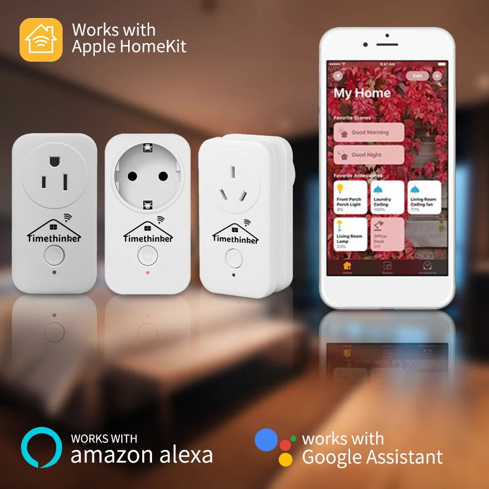 Умный дом Timethinker, Wi-Fi разъем, UK Homekit, розетка с таймером, 2 шт., Apple Homekit, Alexa, Google Home, Siri, голосовой пульт дистанционного управления