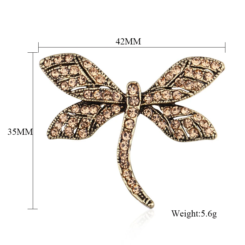 MAIKALE новая симпатичная стрекоза брошь на булавке хрустальные броши с насекомыми для женщин девочек рубашки детские подвесные аксессуары для сумок подарки