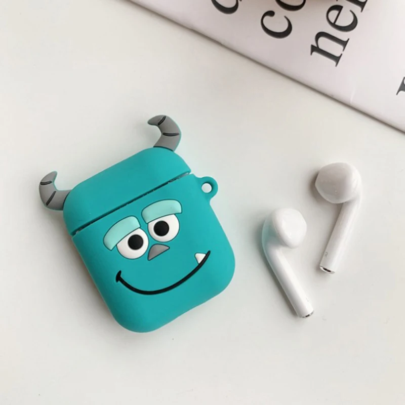 3D Cute Disney Earphone Case headset Cover For Apple Airpods Charging Case lovely girl earphones cartoon box for airpod case