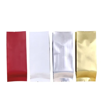 

10pcs 200*80*40mm recyclable packing bag heat sealing open top aluminum foil Vacuum Package Pouch red flat Mylar bag