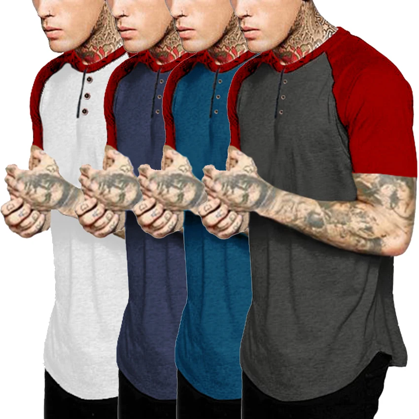 Мужская футболка с рукавом реглан и воротником в стиле хип-хоп Swag Steetwear мужская футболка Повседневная летняя футболка с коротким рукавом, одежда
