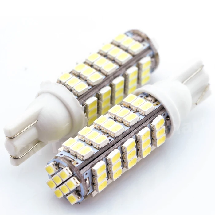 2X супер белый w5w t10 светодиодный 68SMD светильник 12В автомобильный Внешнее