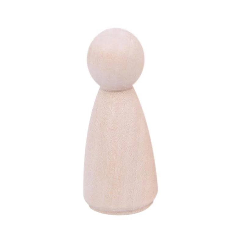 

FAMILY WOOD PEG DOLL WOODEN FIGURES MINI PEOPLE DIY CRAFT TOY SET DECORATION UK
