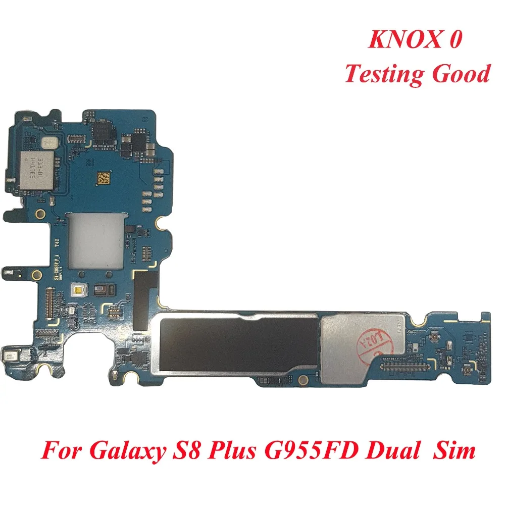 

Tehxv Original Motherboard For Samsung Galaxy S8 Plus G955FD Dual Sim 64GB Unlocked MainBoard Dual SIM With Android OS IMEI