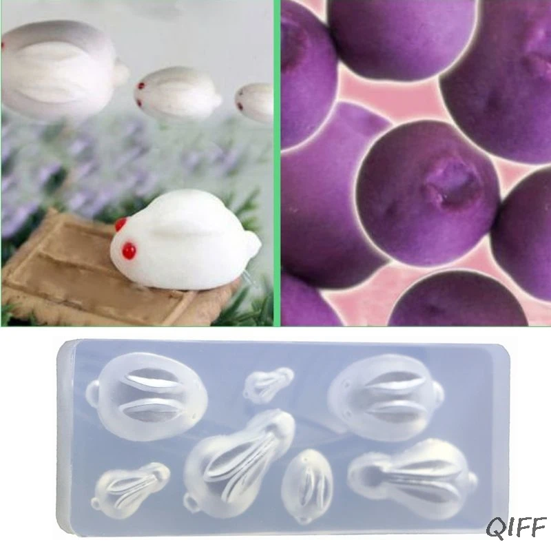 

Mini Rabbit Dog Blueberry Pumpkin Mold Resin Casing Craft Jewelry Making Tools