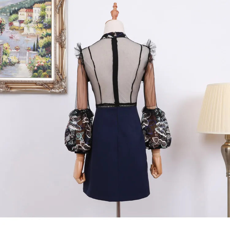 Piste Mini Patchwork Broderie D'été Maille Qualité Manches Robe 2018 Picture Color Haute Orgreeter Bouffantes Femmes Papillon Perspective Parti YWwq61tB