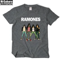 Neue 2016 mode frauen männer casual sommer t shirts Ramones Rock Band drucken musik stil kurzarm t-shirts plus größe