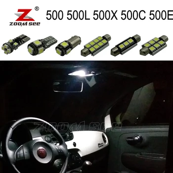 

Pefect Xenon White No error Car LED Bulb interior inside dome light Kit For 2007-2017 Fiat 500 500L 500X 500E 500C Reading Lamp