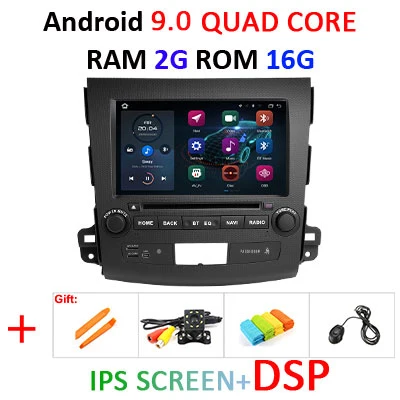 Ips DSP Android 9,0 4G ram 64G 2 DIN Автомобильный gps для Mitsubishi Outlander dvd-плеер стерео радио приемник навигация магнитофон - Цвет: 9.0 2G 16G IPS DSP