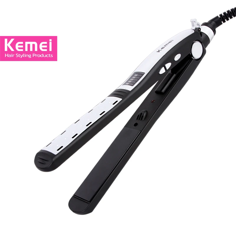 

KM-800 40W LCD Temperature Display AC110-230V Flat Iron Straightening Irons Styling Tools Professional Hair Straightener