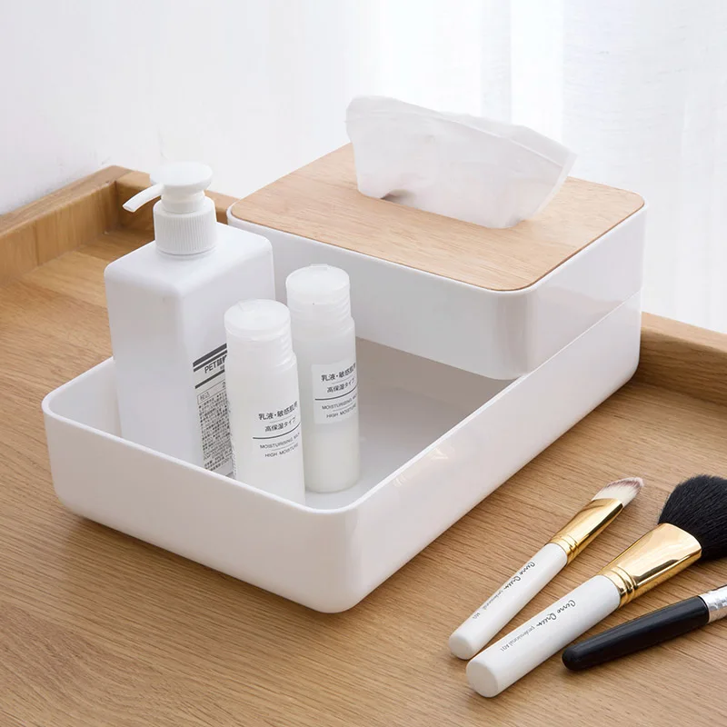 

Plastic Makeup Organizer CC Cream Storage Box Clarity Cosmetic Makeup Holder Vanity Cabinet Powder Display Shelf Organizer