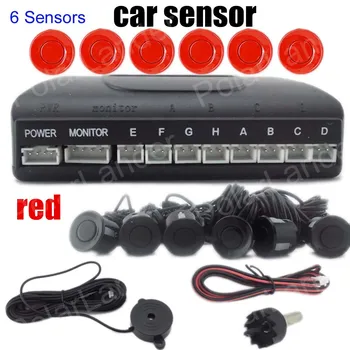 

high quality 9 colors for choice Car Parking sensor 6 sensors Buzzer Backup Radar Detector System Reverse Sound Alert