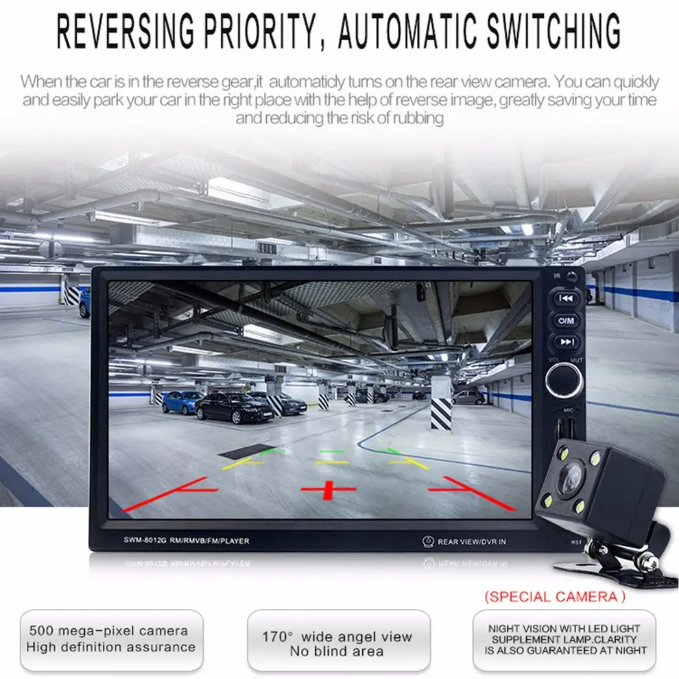 

8012G Vehicle MP5 Navigation 7-inch Touch Navigation Integrated Machine multimedia player Car Aid Accessories