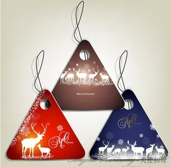 

Santa Claus is Coming,Custom hang tags/Clothing printed paper swing tag/Trademark manufacture/Labels for clothes hang tags TS008