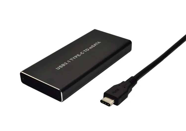 Алюминий 5 Гбит USB3.1 Тип-C mSATA 3.0/2.0 Корпуса для жёстких дисков Box Дело plug and play