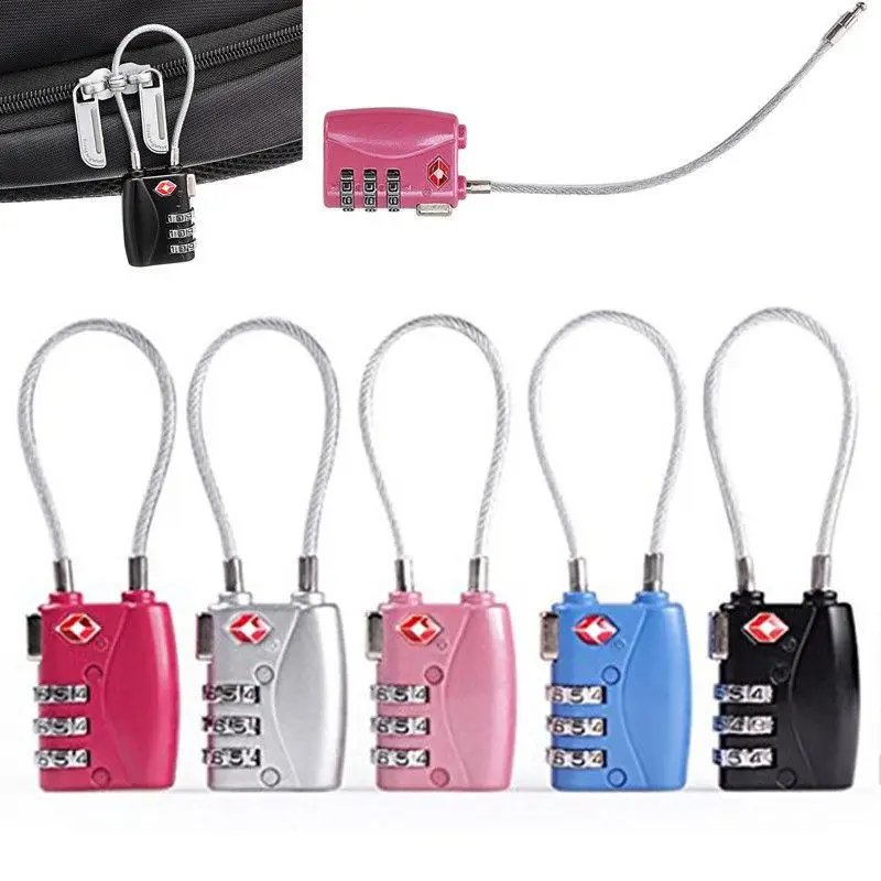 Travel padlock anti theft backpack small TSA padlock Resettable 3 Digit Combination Suitcase