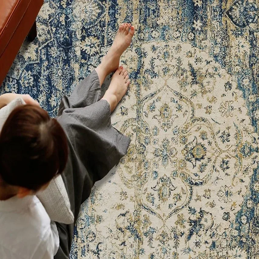 Ретро стиль классический персидский коврик для гостиной, большой размер американский стиль ковер для журнального столика, великолепный коврик для украшения дома