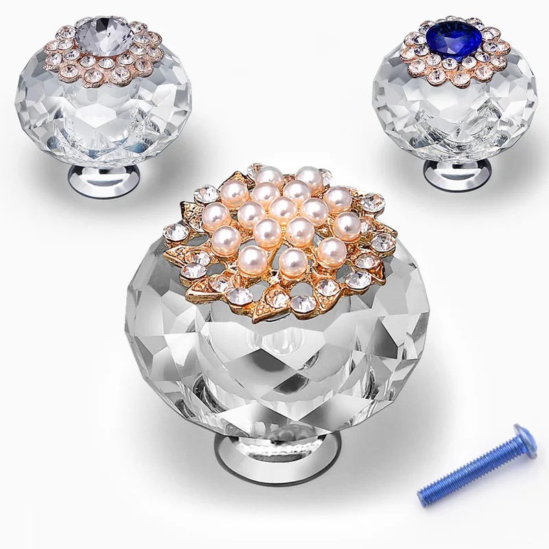 Glass Handle Bedroom Closet Wine Cabinet Pulls Bathroom High Quality Crystal Furniture Door Drawer Diamonds Knob 40MM 2018 New Glass Handle Bedroom Closet Wine Cabinet Pulls Bathroom High Quality Crystal Furniture Door Drawer Diamonds Knob 40MM 2018 New