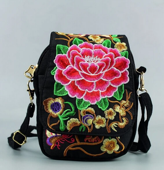 Модные женские сумки через плечо с цветочной вышивкой, клатч, кошелек, рюкзак, женские сумки, маленькая сумка-мессенджер, сумка через плечо, органайзер для путешествий - Цвет: A