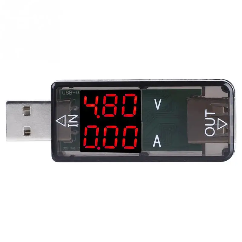 Black Горячая Распродажа USB цветной ЖК-метр портативный Вольтметр Амперметр измеритель тока мультиметр зарядное устройство USB Тестер - Цвет: Black