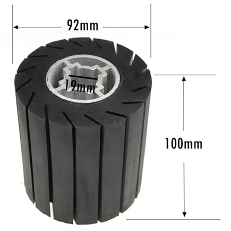 

92 X 100Mm Rubber Expander Centrifugal Wheel + Sanding Sleeves + Adapter For Angle Grinder Metal Polishing Set