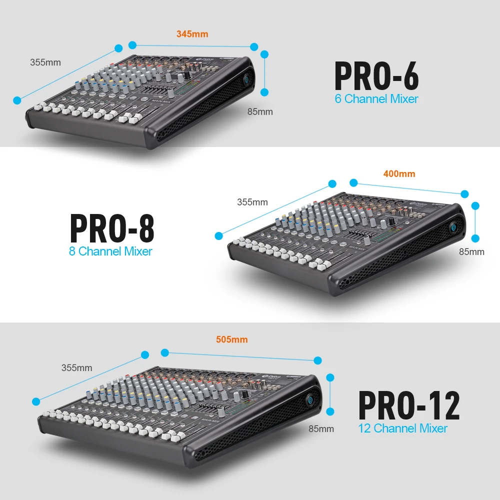 Профессиональный Debra Audio PRO 8 каналов с 256 DSP звуковыми эффектами Bluetooth студийный