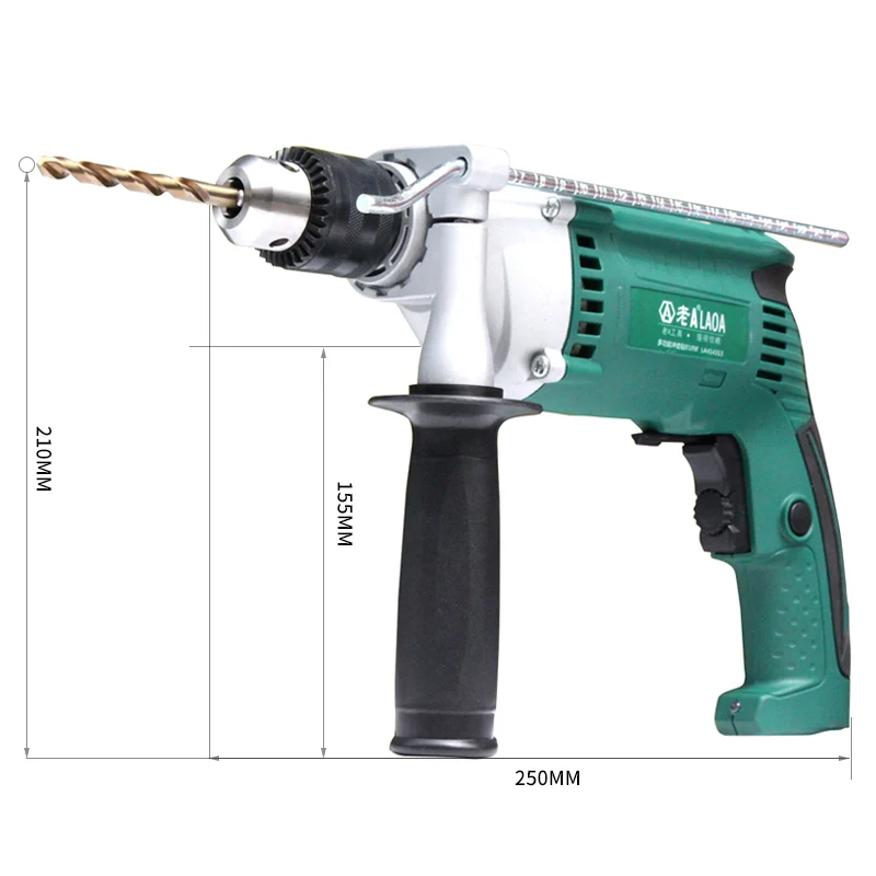 LAOA бренд 810 Вт многофункциональные электрические дрели Ударная дрель электроинструменты для сверления керамического цемента стальная доска
