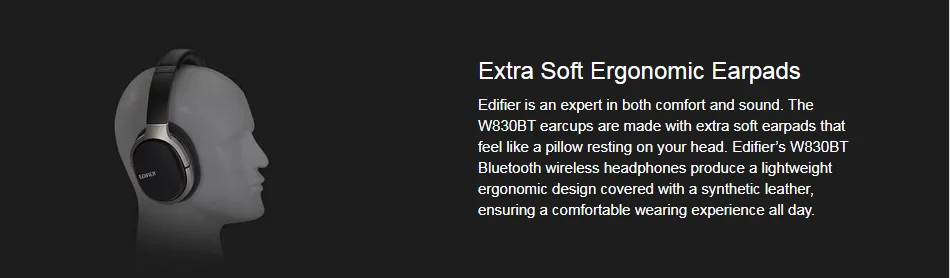 Edifier W830BT/W860NB Bluetooth наушники, накладные беспроводные наушники, стерео гарнитура Hi-Fi