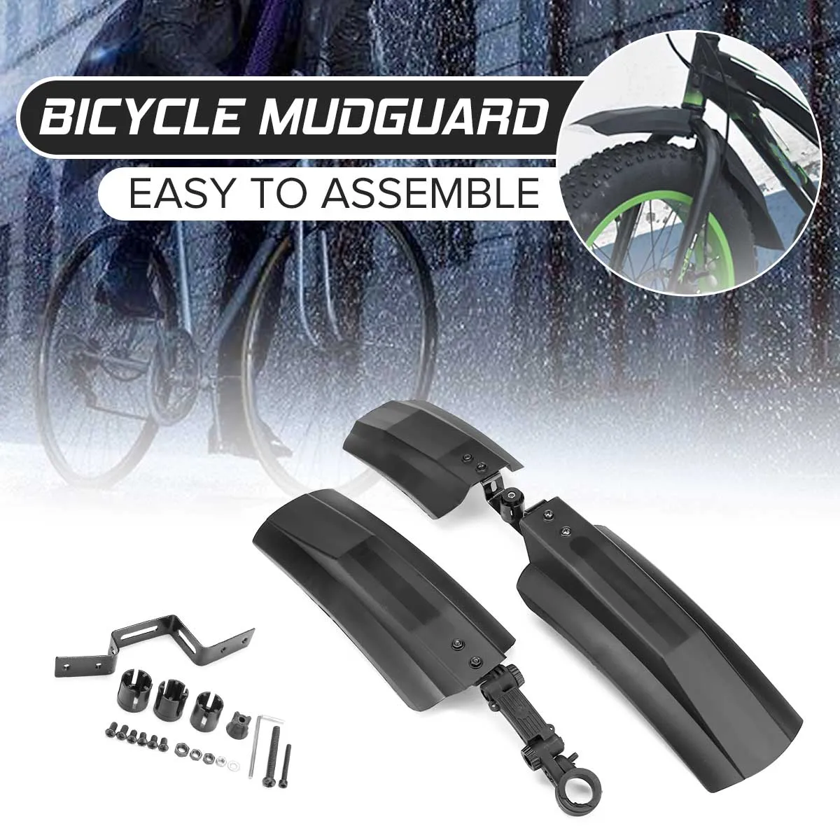 20 26 inch Bicycle MTB Front Rear Fenders Mud Guard Bike Fender Parts