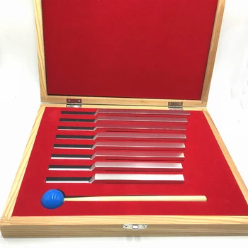 

8pcs Aluminum Alloy Silver Tuning Fork Set Chakra Hammer Ball Diagnostic Tool for Sound Healing Therapy With Wooden Box