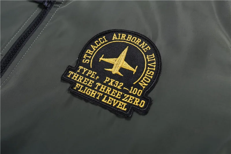  New Fashion Thicken Thermal Pilot Jacket Men Tace & Shark Brand Embroidery Bomber Jacket Tactical M