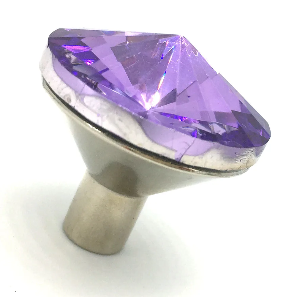 10pcs 30mm Crystal Drawer Knobs Furniture Hardware Drawer Glass