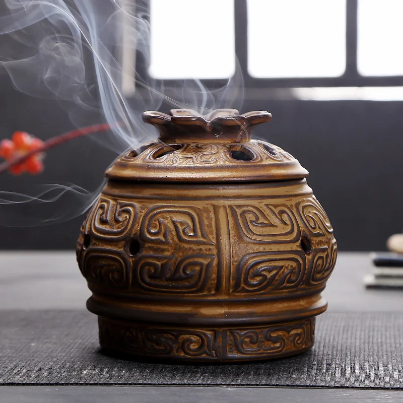 Керамическая курильница в стиле ретро|ceramic censer|incense coil holdertower incense burner |