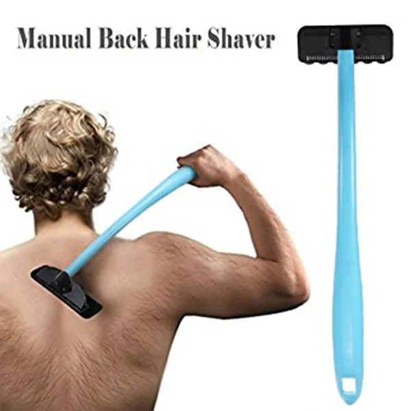 

Men Manual Back Hair Shaver Blade Trimmer Do-it-yourself Whole Body Leg Back Hair Razor Long Handle Big Blade Hair Removal Razor