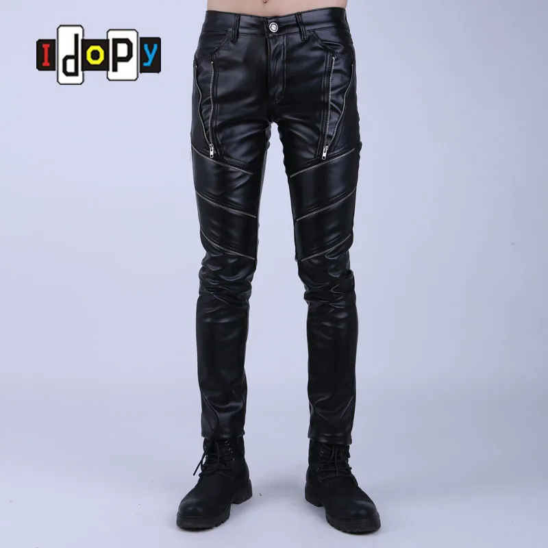Idopy/модные вечерние обтягивающие брюки для ночных клубов DJ Swag из искусственной