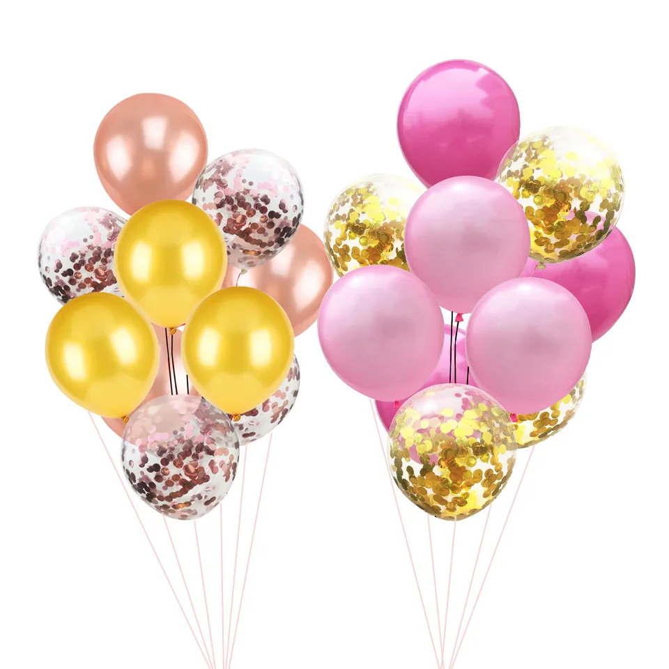 10 шт. 12 дюймов цветные латексные шары конфетти воздушные надувной шар Гелиевый