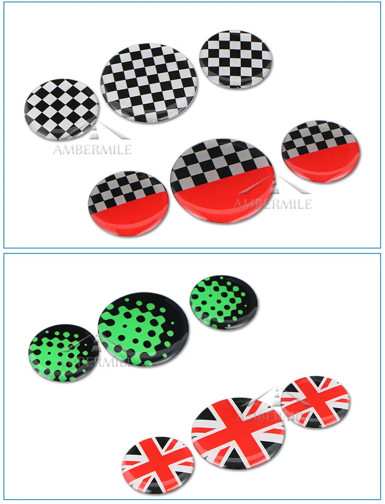 Car Interior Air Conditioning Switch Knobs Stickers Covers Decals for Mini Cooper JCW F55 F56 Accessories Car Styling (4)