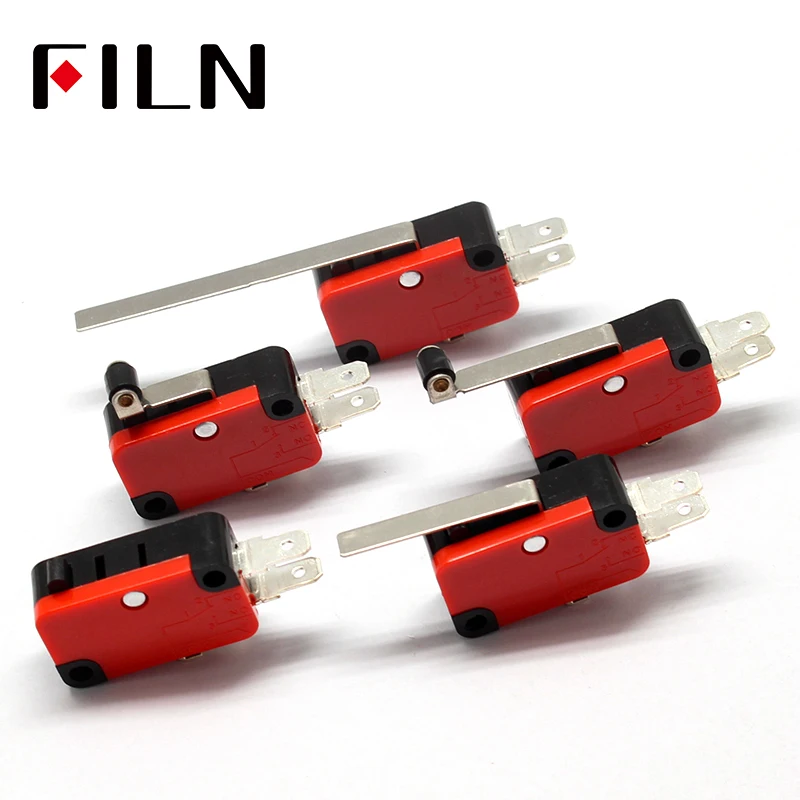

Inching switch, V-155-1C25 limit switch, short handle, roller, silver point