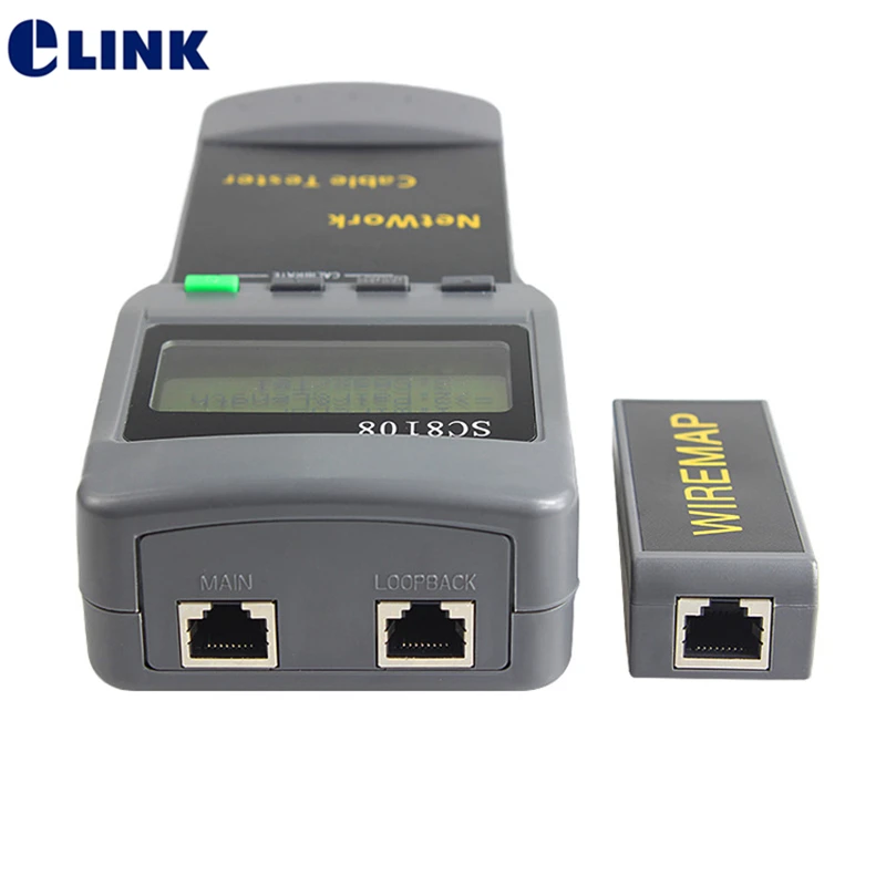 Кабельный трекер C8108 CAT5 RJ45 тестер сетевого кабеля измеритель длины дальномер