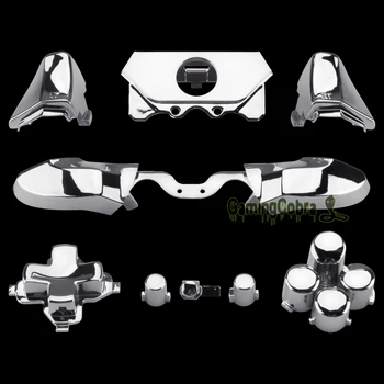 

#NXOJ0703 Chrome Silver Full Set Buttons Replacement for Xbox One Controller 3.5 mm & Elite
