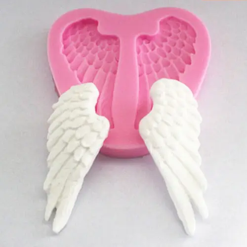 

Cute Angel's Wings Design 3D Silicone Mold For Cake Chocolate Candy Soap Making