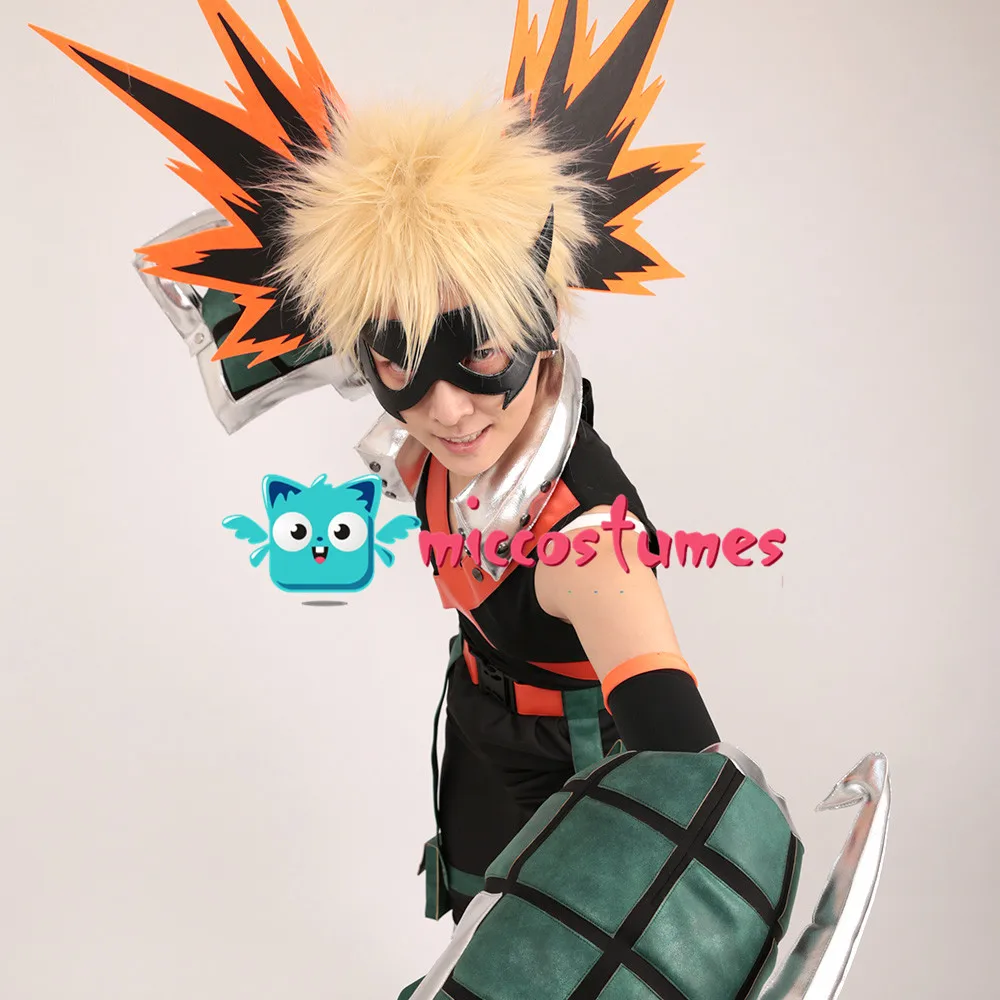 Bakugou/костюм для косплея; костюм героя из мультфильма «Мой герой»; костюм героя с маской и перчатками