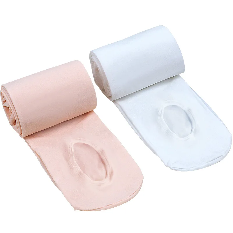 Professional Kids Ballet Convertible Tights Girl White Velvet Stocking Child Pantyhose Dance Socks Ballet Pantyhose Wormer