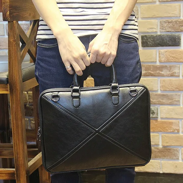 أسود الرجال الكلاسيكية حقيبة يد رجال الأعمال حقائب عالية الجودة بو الجلود crossbody الكتف محمول حقيبة بولسا mochila