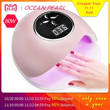

OCEAN PEARL 60W UV LED nail lamp manicure drying Fingernail Toenail all nail gel Polish Machine Curing Nail Art Tools SUN6PLUS-3