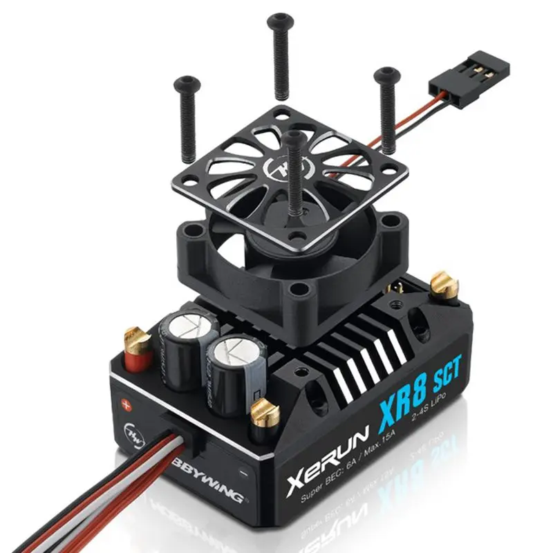 

Hobbywing XeRun XR8 SCT 30113301 140A 2-4s brushless sensored ESC for 1/8 1/10 RC racing cars