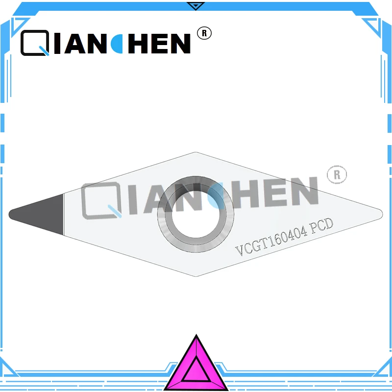 Qian Chen NEW 2PCS PCD/CBN Turning Inserts VCGT11 VCGT16 CNC PCD Diamond For Lathe Tools | Инструменты