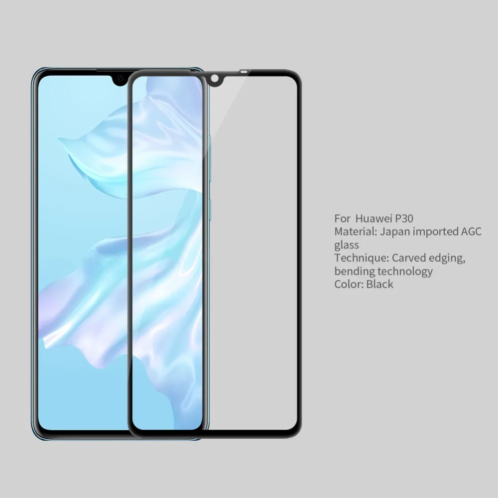 Huawei P30 закаленное стекло huawei P 30 Защита экрана Nillkin 3D CP+ MAX полное покрытие стекло Nilkin Защитная пленка для huawei P30